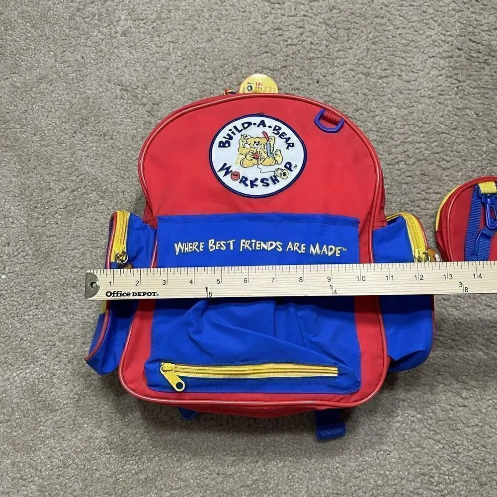 2 Piece Set Child Size Build A Bear Backpack With Matching Backpack For Plush